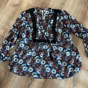 Lauren Conrad Boho Sheer Blouse - Size XL